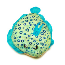 Load image into Gallery viewer, Calypso Conch: "Blink" Peacock Flounder Plush Toy with puppet pocket