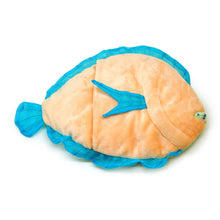 Load image into Gallery viewer, Calypso Conch: "Blink" Peacock Flounder Plush Toy with puppet pocket
