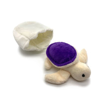 Load image into Gallery viewer, Happy Hatchlings: "Nibbles" Hatchling Turtle Plush Toy (purple)